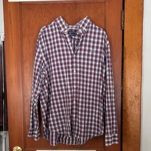 Vineyard Vines Red and Green Plaid Shirt